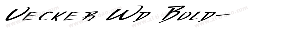 Vecker Wd Bold字体转换